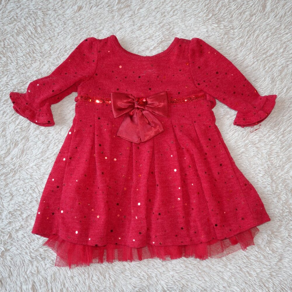 Girls Size 18 Months Youngland Baby Red Sweater Holiday Special Occasion Dress